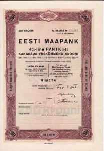 Eesti Maapank 250 krooni 1927