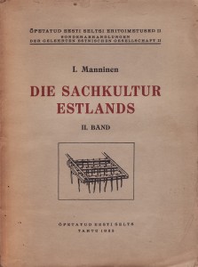 Die Sachkultur Estlands. I-II 1932/33 back-side
