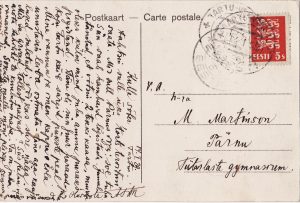Ülikooli raamatukogu. 1929 back-side