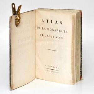 Atlas de la Monarchie Prussienne 1788 A Londres back-side