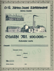 O/Ü Järva-Jaani Tärklisevabrik osatäht