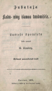 Juhataja Kodu-ning isamaa tundmisele. 1878