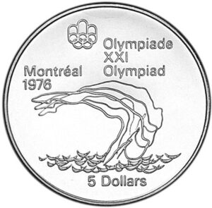 5 Dollar XXI Summer Olympic Games 1976 back-side