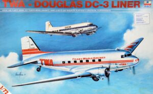 TWA DOUGLAS DC-3 LINER. ESCI