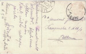 Viljandi Tütarlaste gümnaasium, Linnu tn 4, u 1915, foto J. Riet back-side