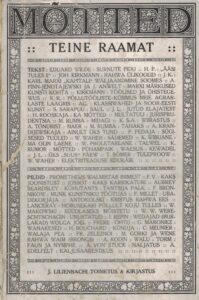 Mõtted. 2. raamat. 1911