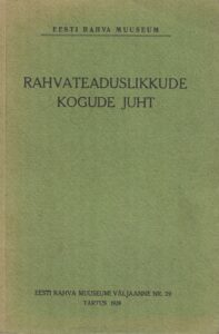 Rahvusteaduslikkude kogude juht 1928
