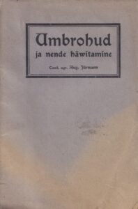 Umbrohud ja nende hävitamine 1920