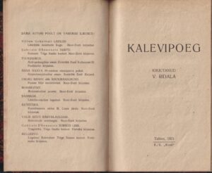 Kalevipoeg 1921 back-side