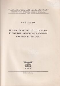 Holzschnitzerei und Tischler Kunst der Renaissance des…1943