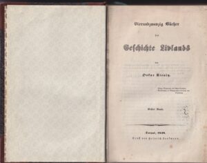 Geschichte Livlands I 1848 Dorpat II 1849 Riga back-side