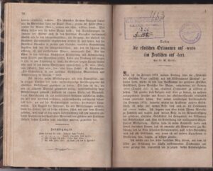 Bericht über die Ergebnisse einer Reise durch das Estenland im Sommer 1875 back-side