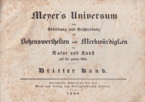 Meyer’s Universum, oder Abbildung und Beschreibung des Sehenswerthesten und … back-side
