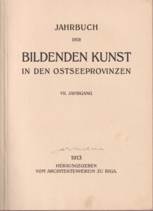 Võerhansu sign. Bildende Kunst in den Ostsee provinzen VII jahrg 1913 back-side