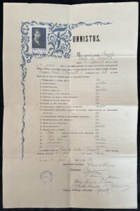 Tallinna õpetajate seminar. 1922 back-side