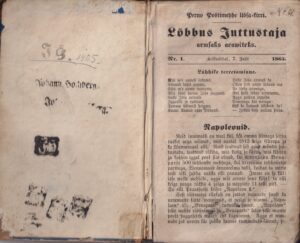 Löbbus Juttustaja armsaks aeawiteks : Perno Postimehhe lissa-kirri 1865 1866